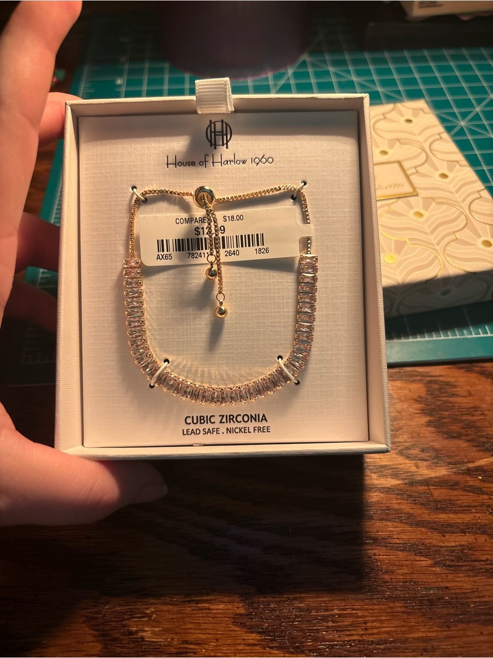 House of Harlow 1960 Rose Gold Cubic Zirconia Bracelet